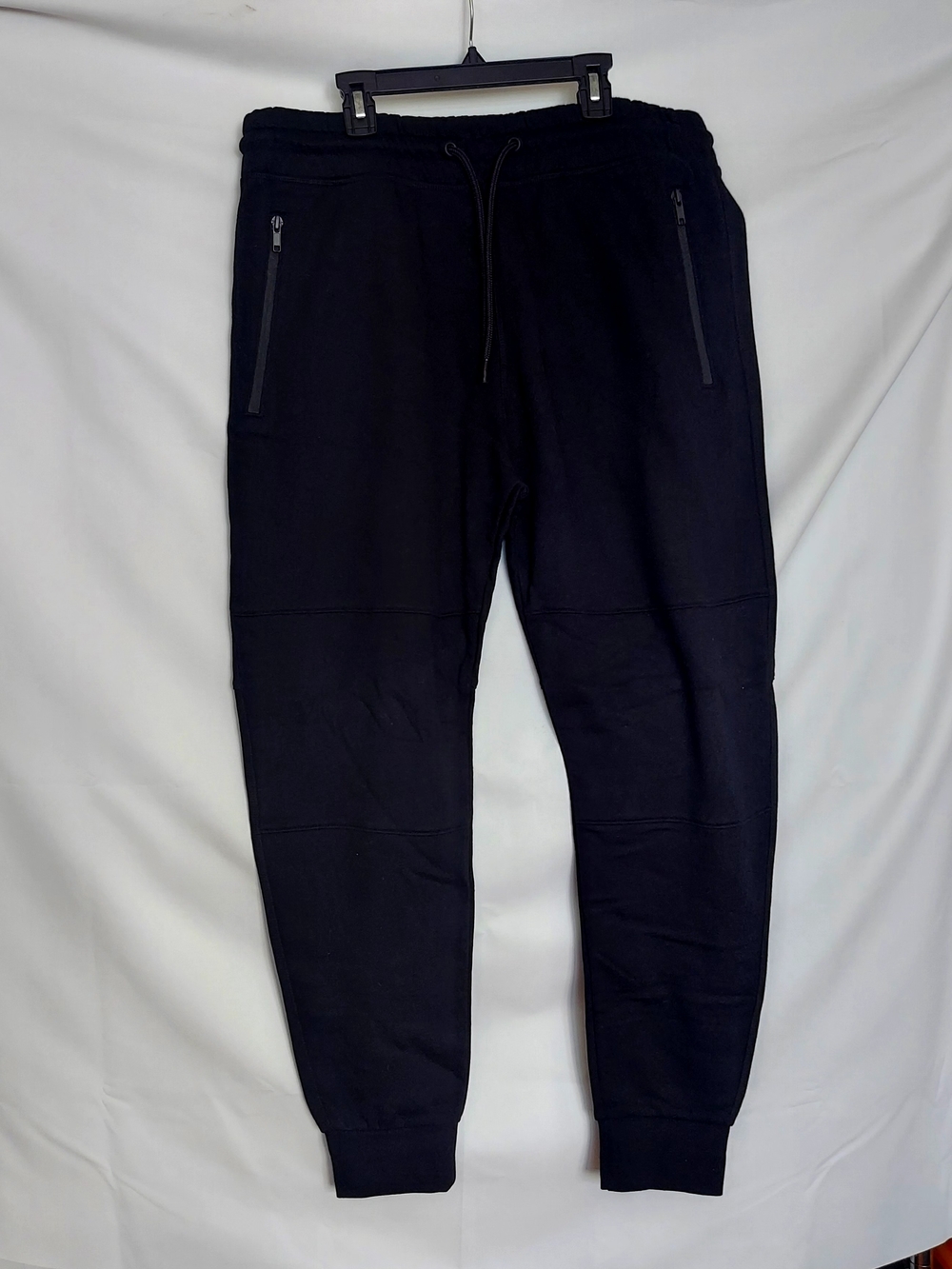 H&M Black Men's Jogger Sweatpants with Zipper Pockets